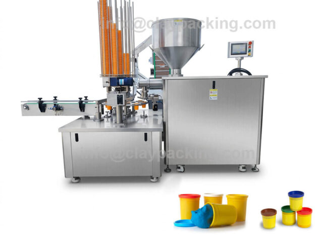 Automatic Play-Doh Cup Extruding, Filling and Capping Machine